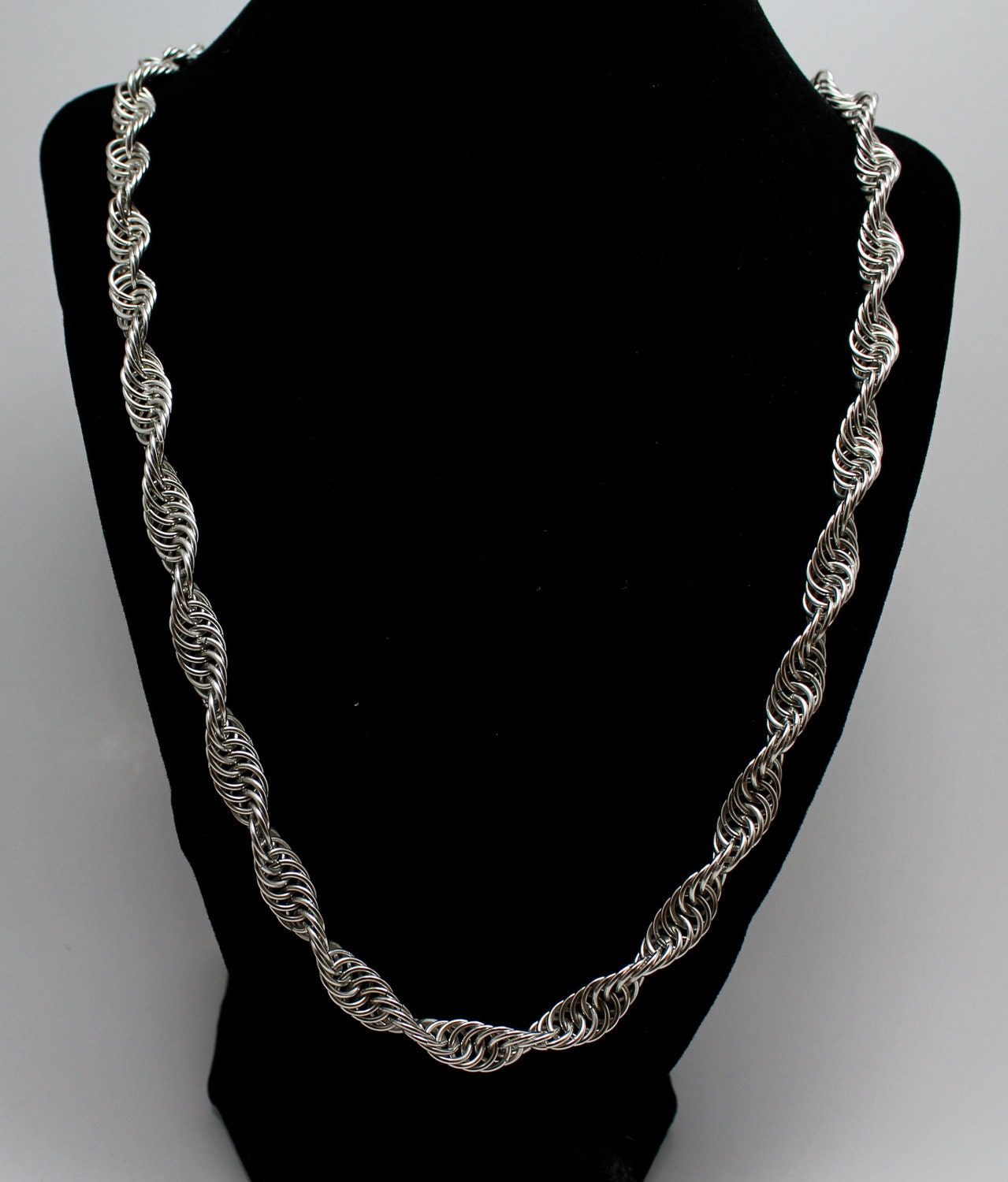 Double Helix - Chainmaille Spiral Necklace