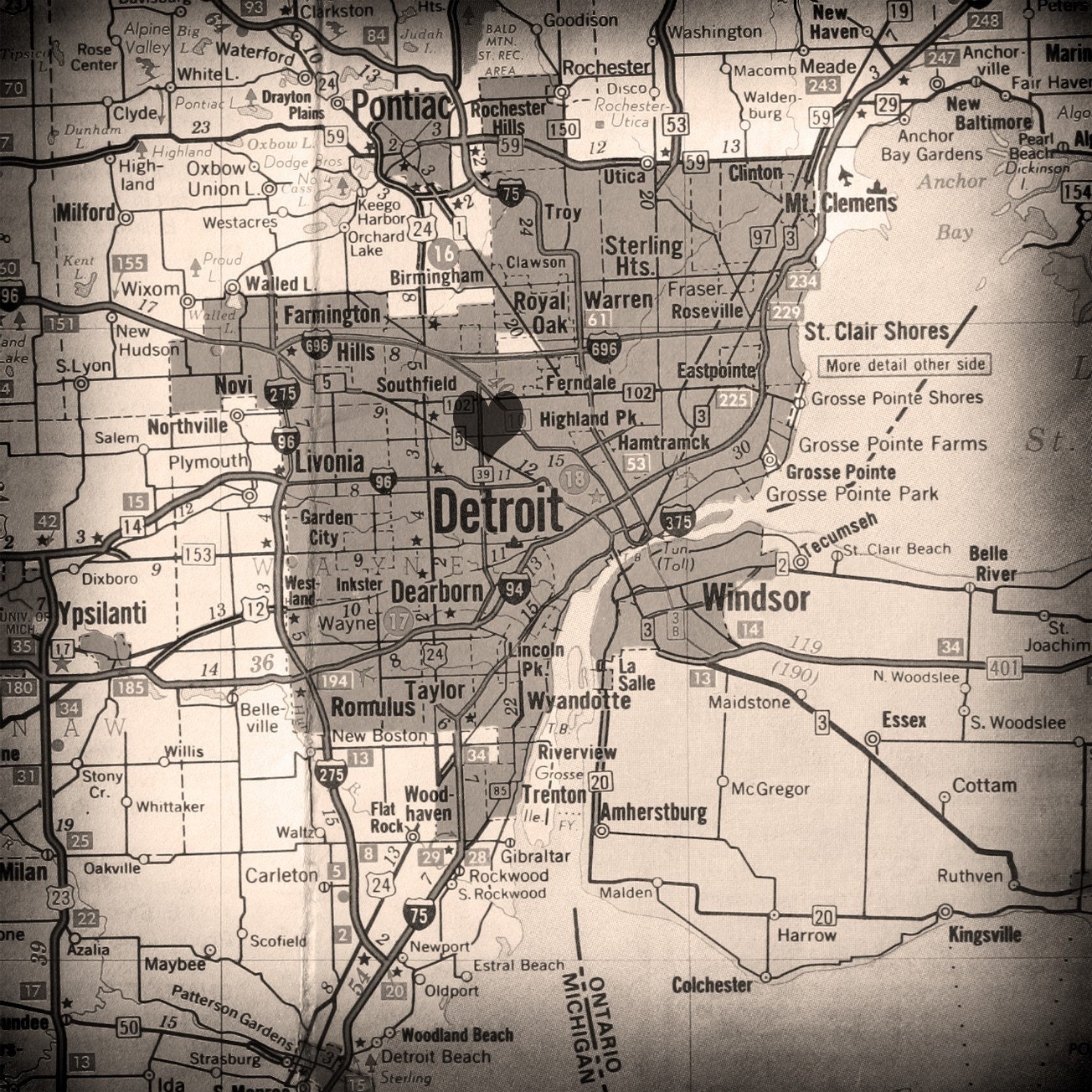 I Heart Detroit 8 by 10 Fine Art Print