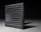 Oversized Carbon Fiber Hipster Wallet - Black