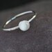 Plumeria - White Moonstone and Sterling Silver Ring