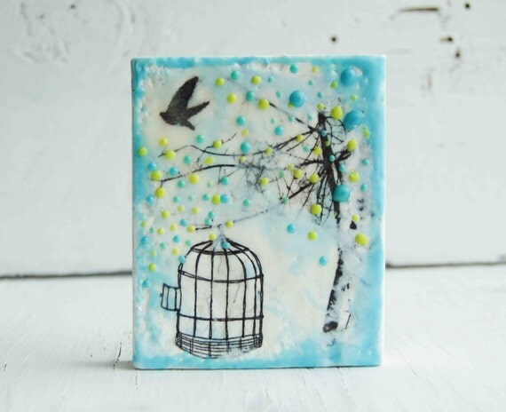 Set Free Your Dreams Original Encaustic Painting