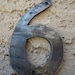 Metal House Number Set of Three Metal address number