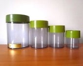 Vintage Erik Kold Plast Canister Set Green