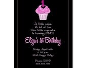 Cupcake Printable Invitation or Thank You Card