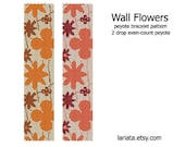 Wall Flowers - 2Drop Peyote Bracelet Pattern - INSTANT DOWNLOAD
