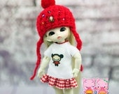 C011 - dress and knitted hat  for Pukipuki / felix brownie doll