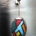 beaded earrings multicolor olive shaped by DONAULUFT