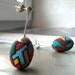 beaded earrings multicolor olive shaped by DONAULUFT