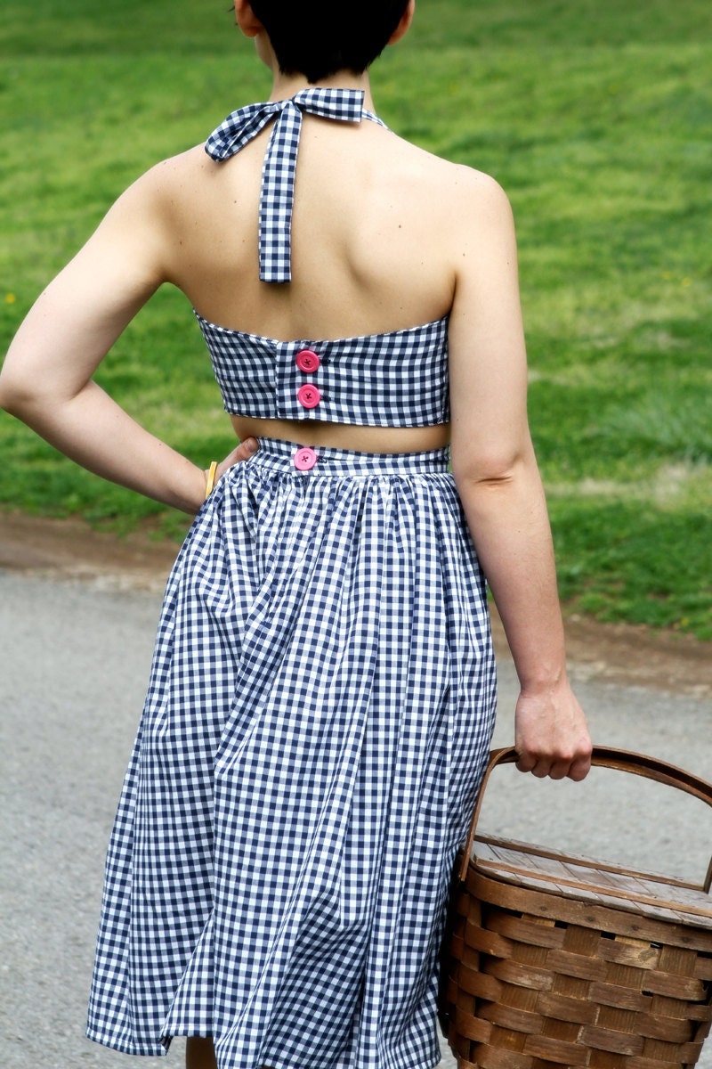 The Gingham Picnic Playsuit- XS, S, M, L