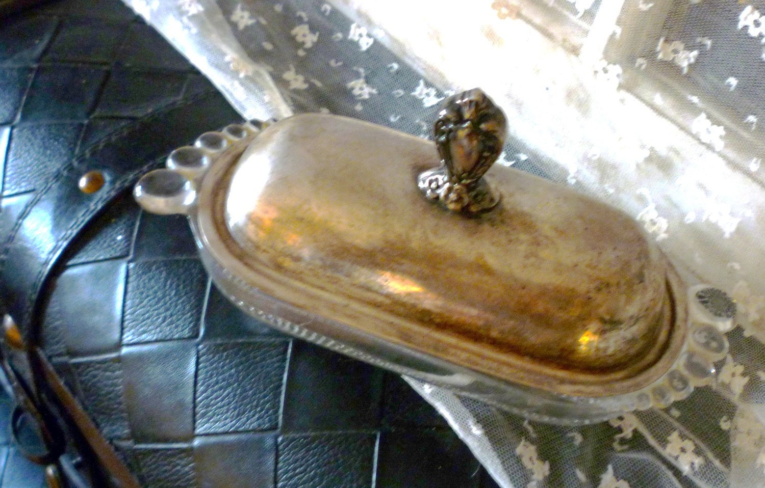 heritage cover plus duncan and miller teardrop butter dish
