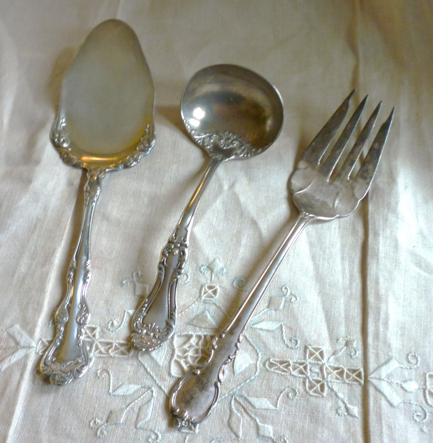 silverplate serving pieces for family dinner