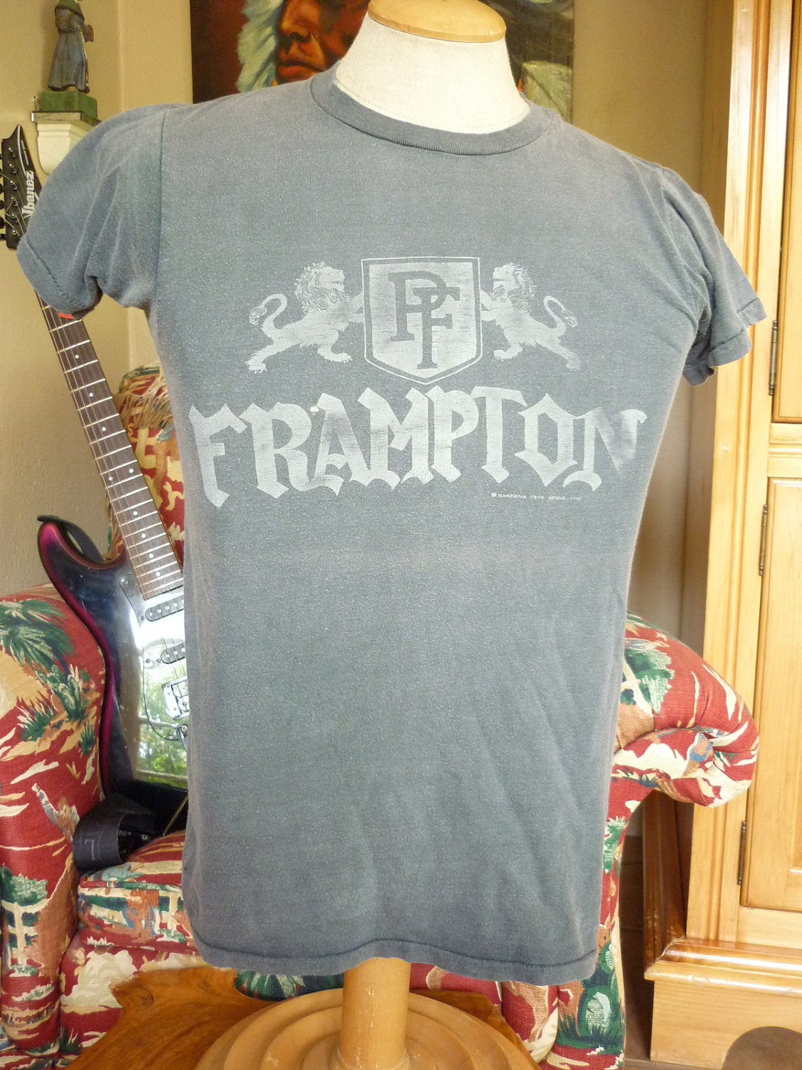 Original 70s Peter Frampton Rock Concert T shirt 1979 Summer Tour S