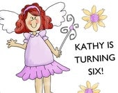 Fairy Princess Birthday Invitation, CUSTOM for YOU - 4x6 or 5x7 size - YOU print