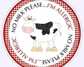 Personalized Children Stickers, Custom ALLERGY Labels, Stickers...2 inch round OR 2.5 inch round - Personalized for YOU