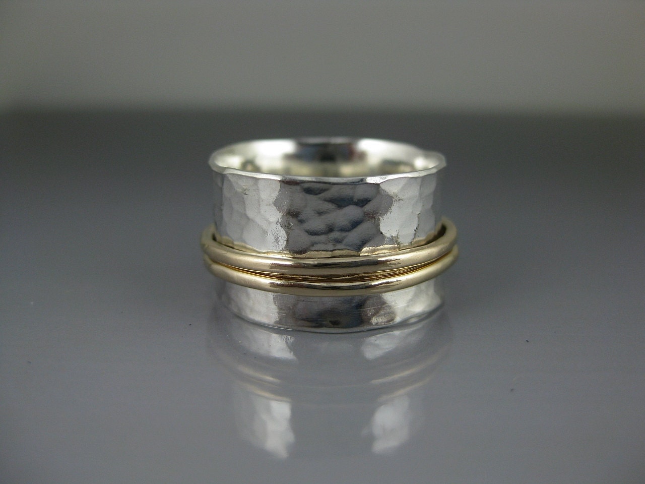Spinner Ring - Perfectly Paired Silver and Gold