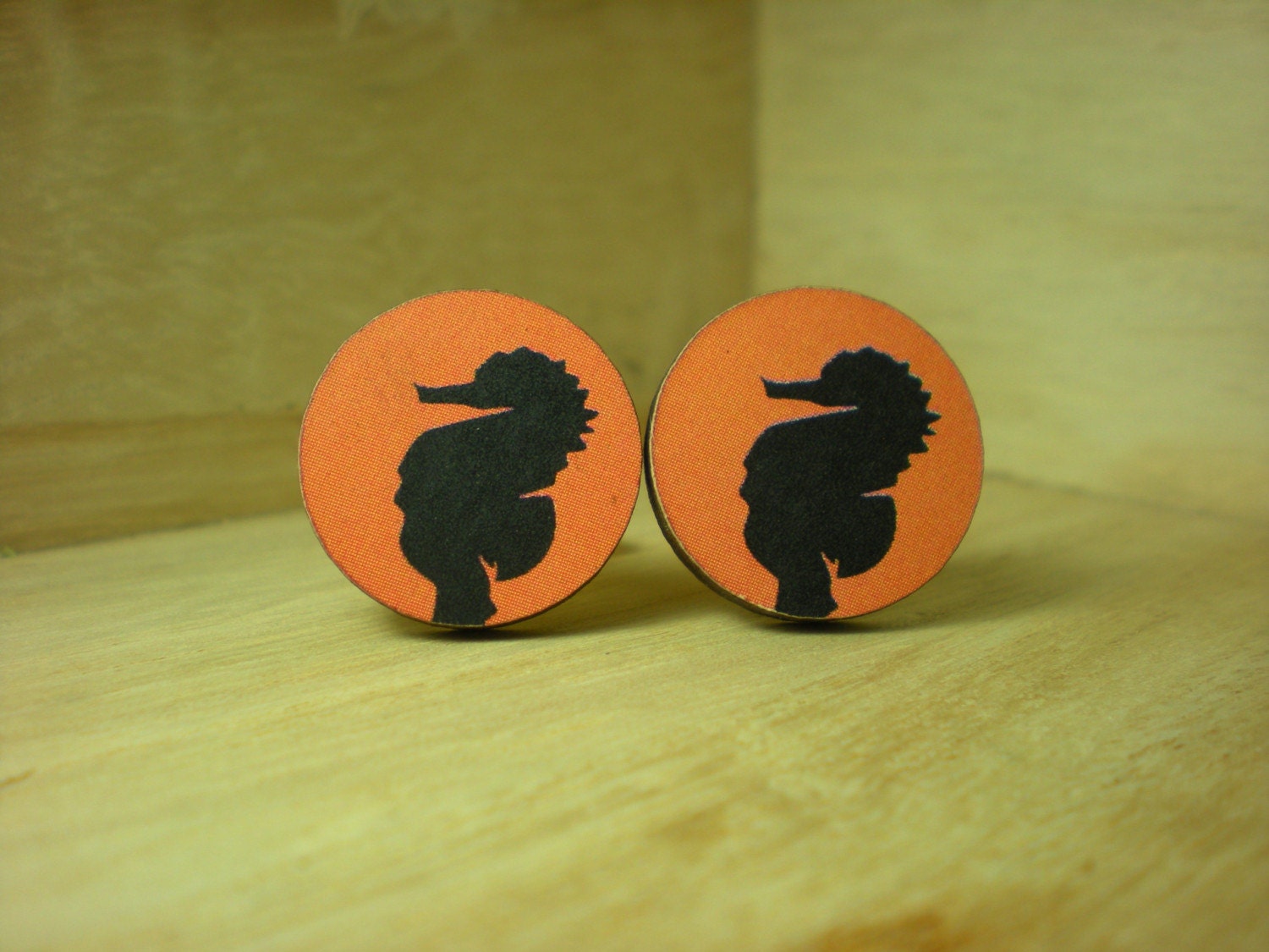 Wooden Seahorse Cufflinks