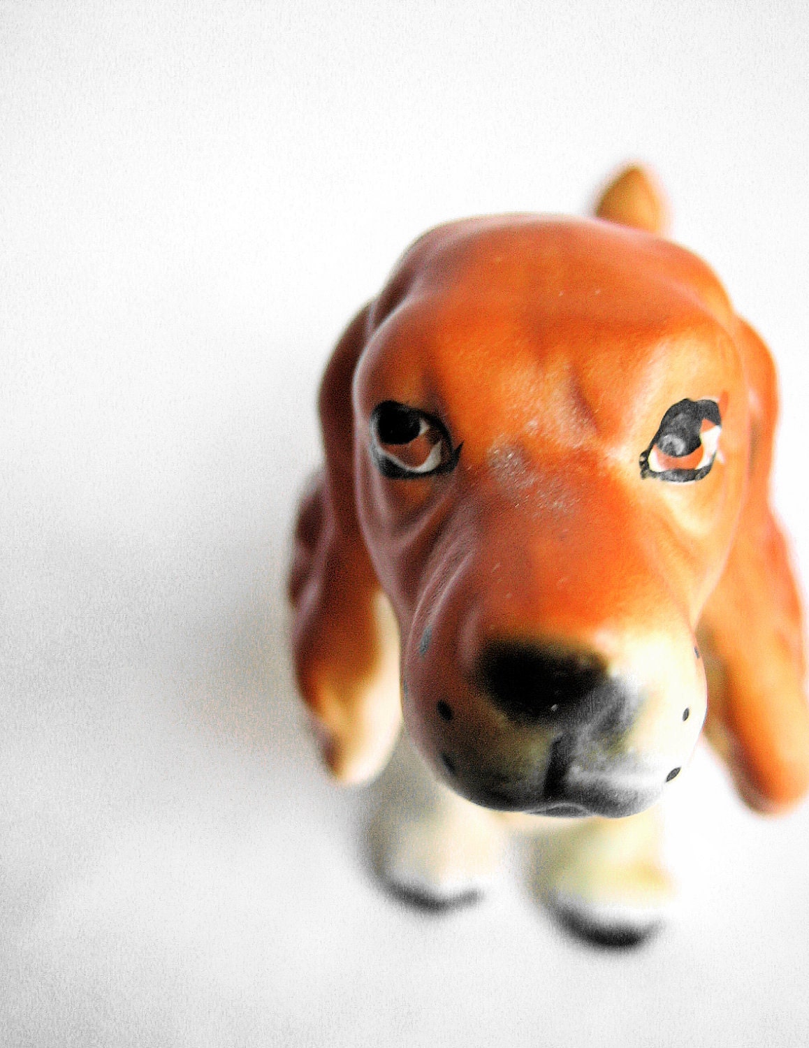 Vintage Dog Figurine - Springer, English or Cocker Spaniel, Irish Setter, or Hound - Antique Kreiss Collectible Puppy - Man's Best Friend