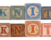 Prop for Etsy Photos - Booth Display for Handmade Sellers - Repurposed Shabby Block Letters - Small Business Name - Unique Antiques