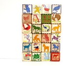Vintage Pictures Illustrations Graphics - Whimsical Schoolhouse Blocks - Shabby, Victorian, Modern, Rustic, Colorful, Primitive, Ornate