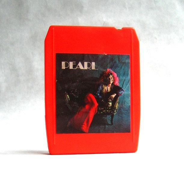 Vintage Janis Joplin Pearl 8 Track Cassette Tape Cartridge - 1970s - Red Eight Track- Woodstock Hippie Rock