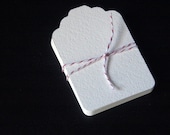 set of 20 small gift tags, white