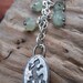 Gecko necklace with prehnite beads
