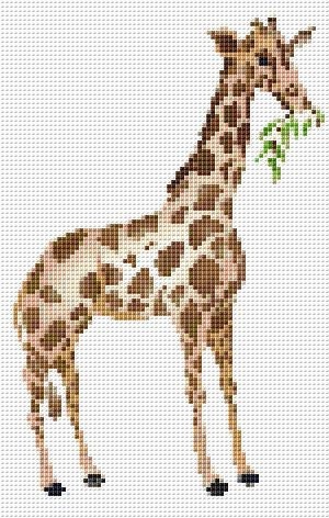 Giraffe and Zebra (cross stitch pattern)