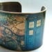 Steampunk Doctor Who Time Traveling Brass Cuff Bracelet