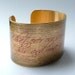 Wuthering Heights Book Emily Bronte's Haunting Literary Classic Brass Cuff Bracelet