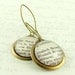Pride and Prejudice Earrings 'Elizabeth Bennet and Mr Darcy' - Jane Austen Literary Book Quote Jewelry