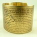 Homer's The Odyssey - Ancient Greek Poetry - Literary Brass Cuff Bracelet