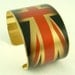 Union Jack Flag British Patriotic Brass Cuff Bracelet - Queen's Jubilee