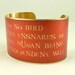 Brass Cuff Bracelet - Jane Eyre - I am no bird - Literary Book Quote