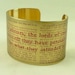 Little Women by Louisa May Alcott - Literary Quote Brass Cuff Bracelet - When Women Are The Advisers