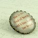 Literary Book Quote Brooch - She Is Too Fond Of Books - Louisa May Alcott
