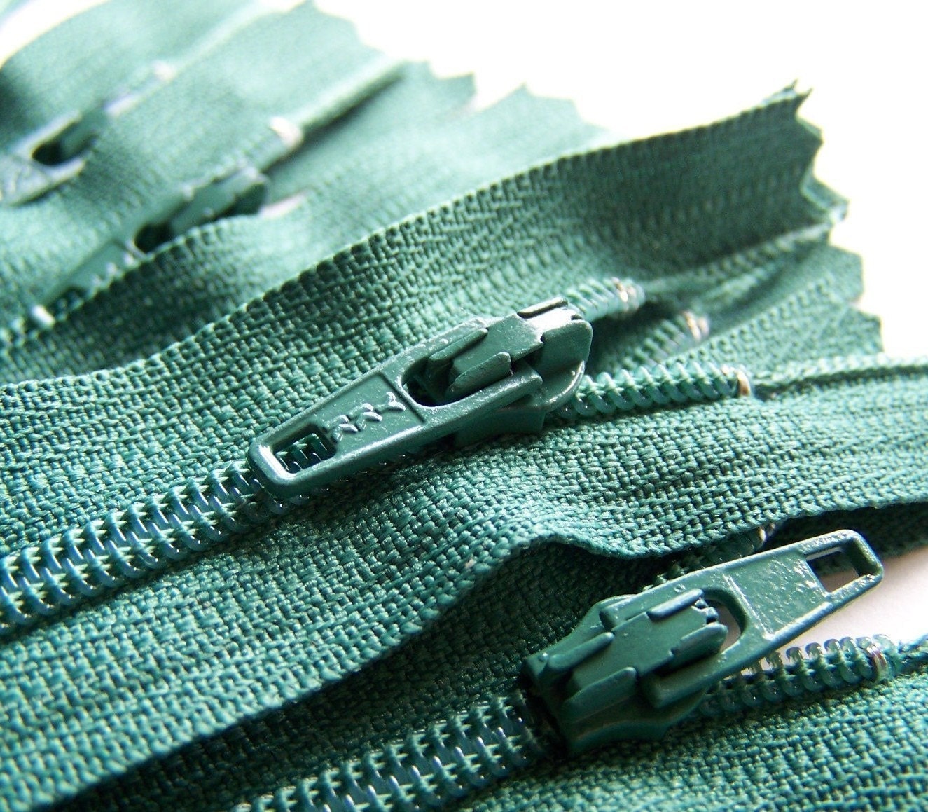 Ten 8 Inch Blue Spruce Zippers Color 829