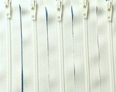 Wholesale Twenty-five  20 Inch White Zippers YKK Color 501