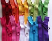 Zippers: 14 Inch 4.5 Ykk Purse Zippers with a Long Handbag Pull 10 Piece Rainbow Pack