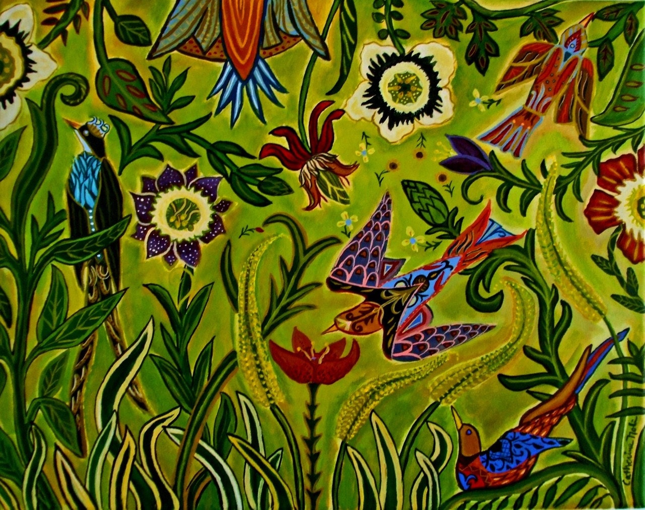 Birds In Paradise Fine Art print Catherine Nolin-small open edition print