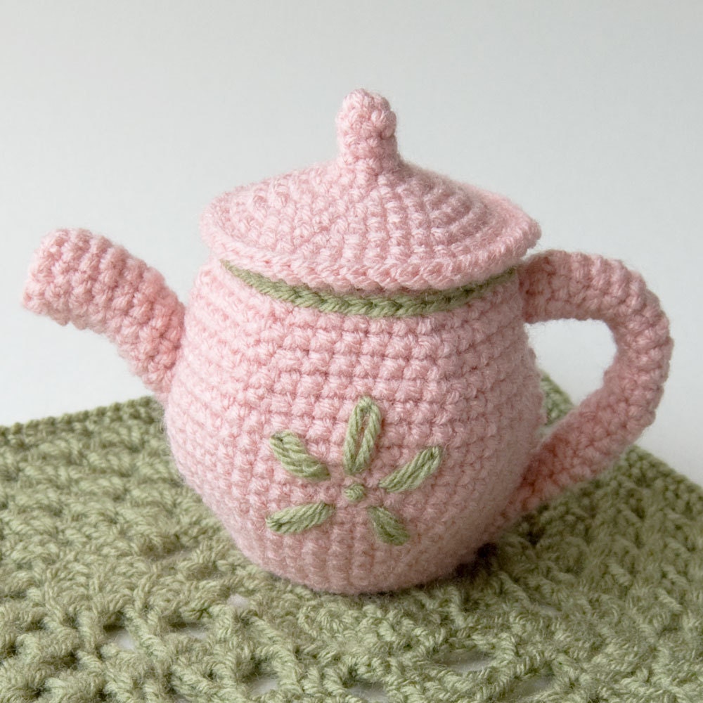 Instant Download Crochet Pattern - My Nana's Tea Set