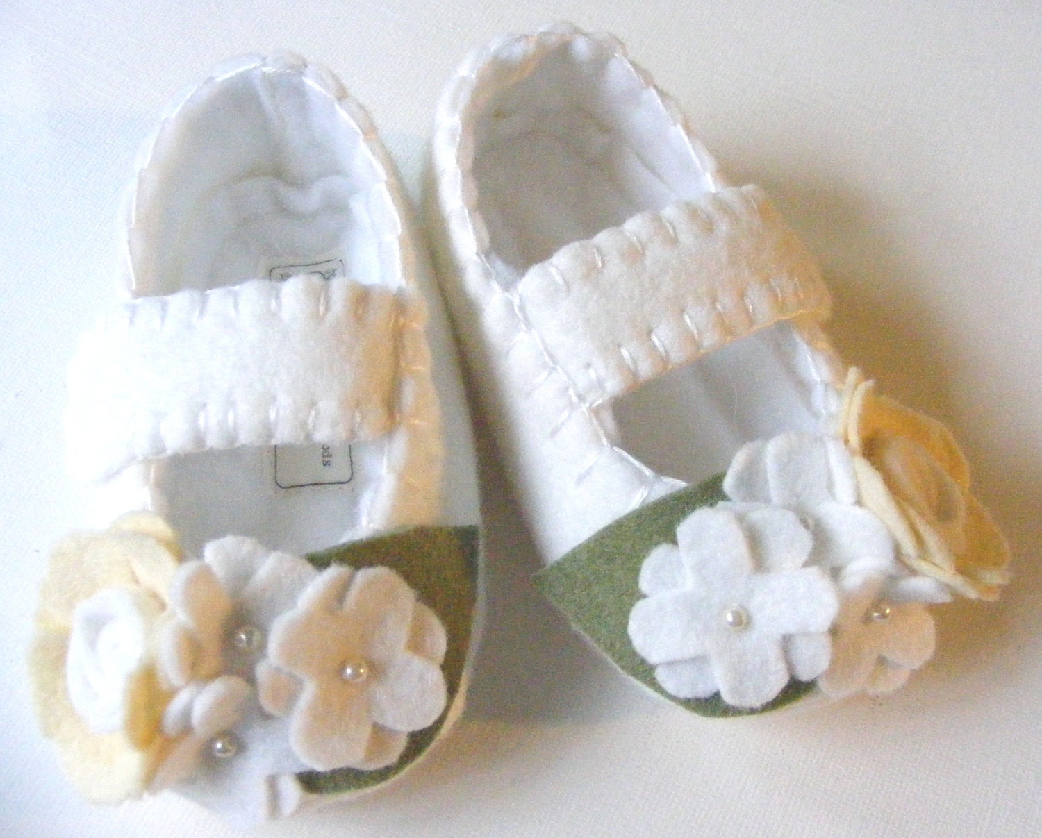 Bright White Christening and Wedding Baby Shoes