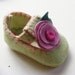 The Floral Clog Baby Shoes in Spring Green and Pink Violet