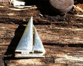 Vintage Sailboat Pin 1980s