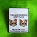 Day of the Dead Sugar Skull Kitty Cat Post Earrings