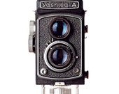 yashica vintage camera photograph / photographer, yashica-a, black and white / yashica / 8x10 fine art photo