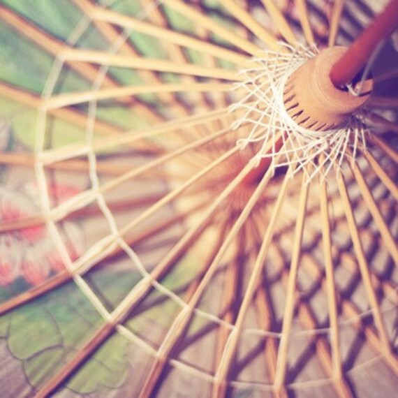 parasol photograph / umbrella, pastel, geometric, circle, triangles, feminine / soft pink, yellow, pale green / parasol / 8x8