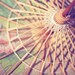 parasol photograph / umbrella, pastel, geometric, circle, triangles, feminine / soft pink, yellow, pale green / parasol / 8x8