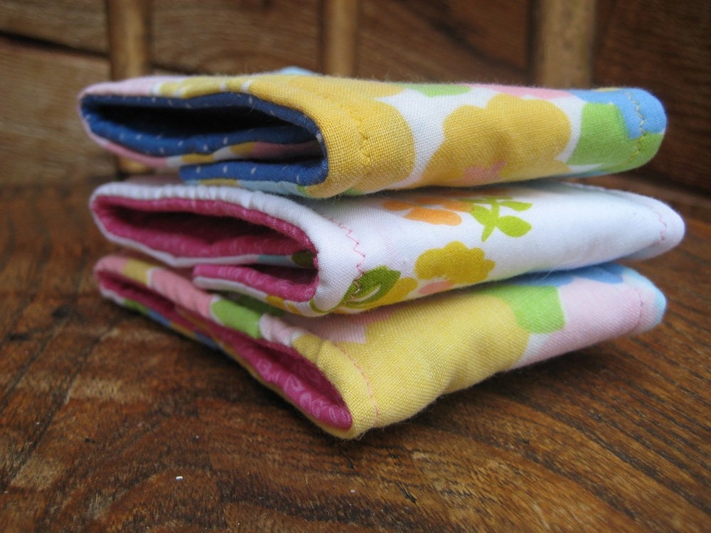Coffee cozy gift pack- vintage floral linens