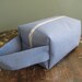 Toiletry bag for men- blue menswear from upcycled materials