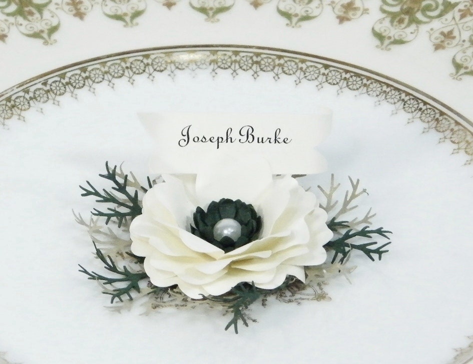 Paper Flower Place Cards